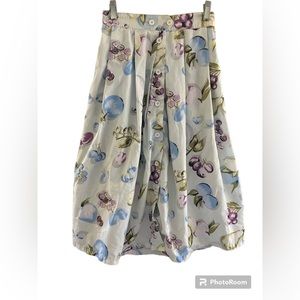 Vintage Baby Blue Floral Skirt